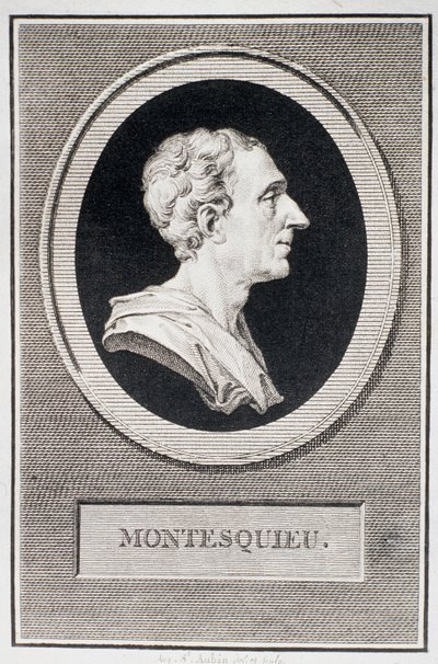 Charles Louis de Secondat, Baron de Montesquieu (1689-1755) (gravering) af Augustin de Saint Aubin