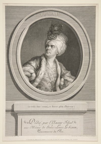 Henri Louis Cain (kaldet Le Kain) (1728-1778) af Augustin de Saint Aubin