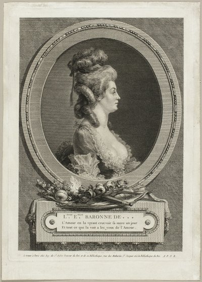 Louise Émilie, baronesse af *** Frankrig af Augustin de Saint Aubin