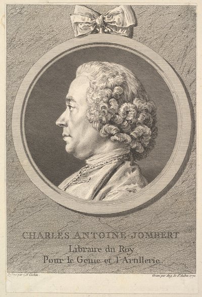 Portræt af Charles-Antoine Jombert, 1770. af Augustin de Saint Aubin