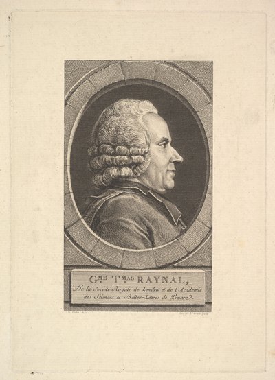 Portræt af Guillaume-Thomas Raynal, 1773. af Augustin de Saint Aubin