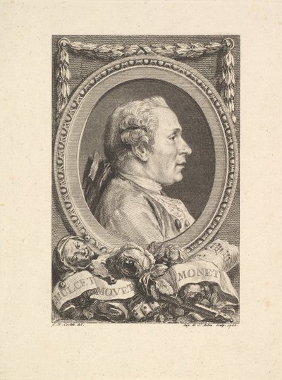 Portræt af Jean Monnet, 1765. af Augustin de Saint Aubin