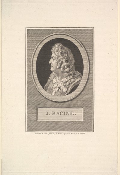 Portræt af Jean Racine, 1800. af Augustin de Saint Aubin