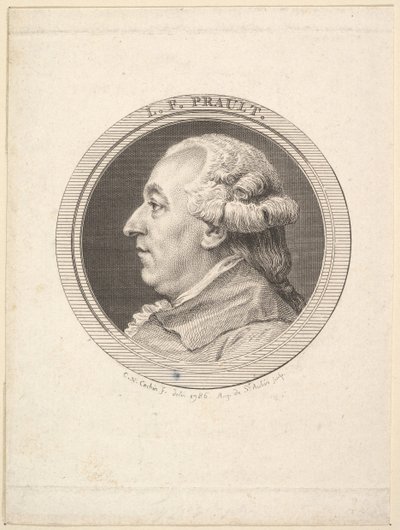 Portræt af L. F. Prault, 1787. af Augustin de Saint Aubin