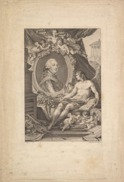 Portræt af Louis-Philippe, hertug af Orleans, 1778. af Augustin de Saint Aubin
