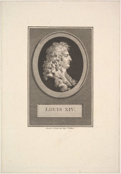 Portræt af Ludvig XIV, 1779. af Augustin de Saint Aubin