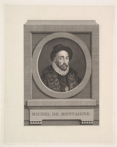 Portræt af Michel de Montaigne 1533-1592, 1774. af Augustin de Saint Aubin