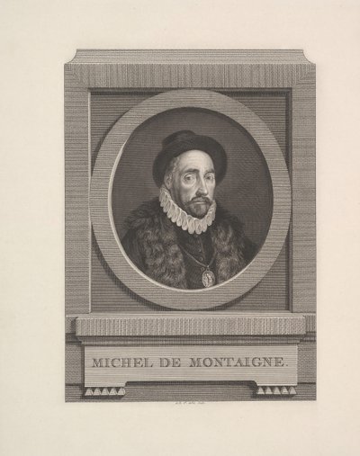 Portræt af Michel de Montaigne, 1774. af Augustin de Saint Aubin
