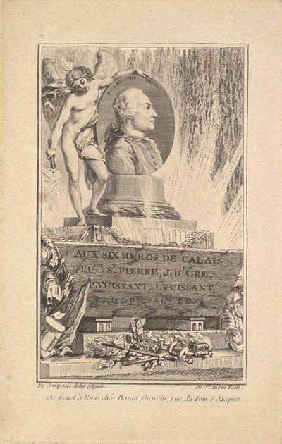 Portræt af Pierre Laurent de Belloy, ca. 1765. af Augustin de Saint Aubin