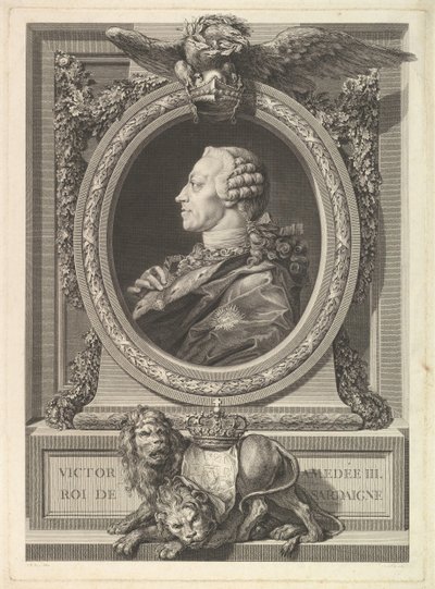 Portræt af Victor Amadeus III, konge af Sardinien, 1777. af Augustin de Saint Aubin