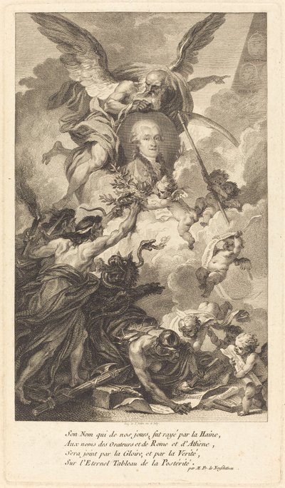 Simon-Nicolas-Henri Linguet af Augustin de Saint Aubin