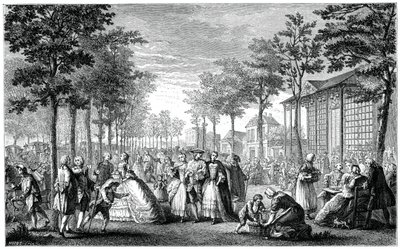 Promenade, Paris, 1885 af Augustin de Saint Aubin