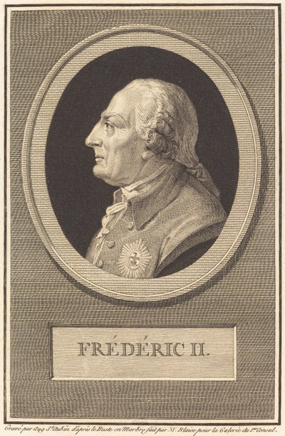 Frederik II af Augustin de Saint Aubin after Barthelemy Blaise