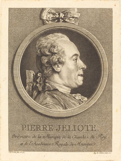Pierre Jeliote af Augustin de Saint Aubin after Charles Nicolas Cochin II