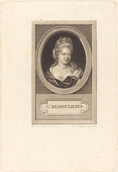 Antoinette du Ligier fra La Garde Deshoulieres af Augustin de Saint Aubin after Elisabeth Sophie Cheron