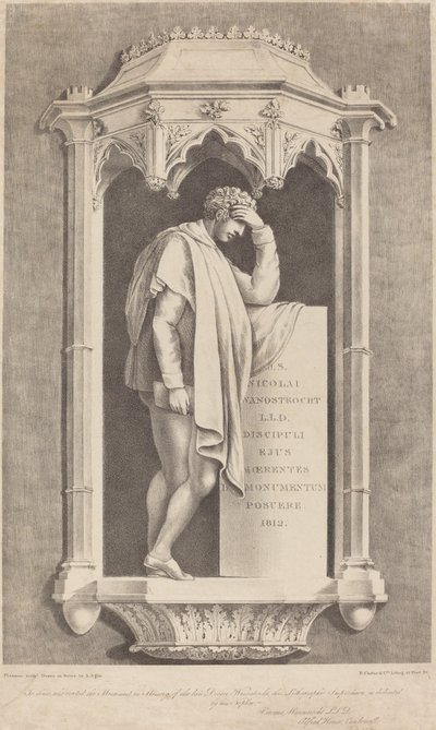 Monument til Nicolai Wanostrocht af Augustine Aglio after John Flaxman