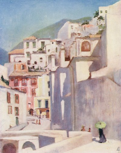 Amalfi om sommeren (farvelitografi) af Augustine Fitzgerald