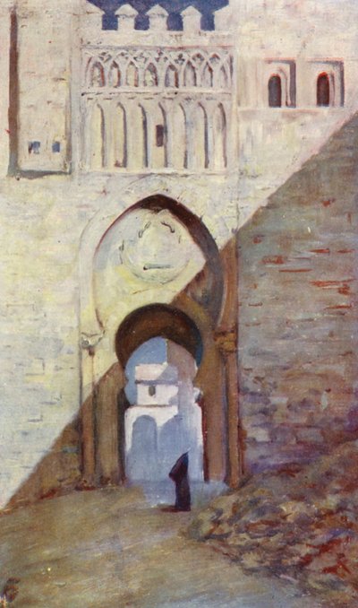 Toledo, Puerta Del Sol (farvelitografi) af Augustine Fitzgerald