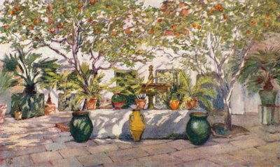 Villa Caid Mahomed, residens for Hay Newton, generalkonsul i Algier (farvelitografi) af Augustine Fitzgerald