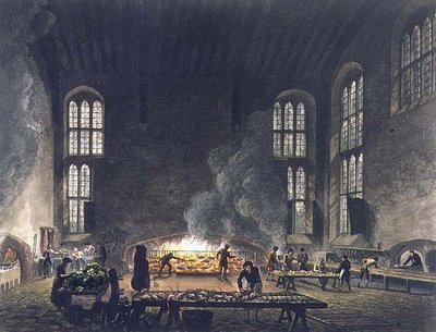 Interiør af køkkenet i Christ Church, illustration fra 