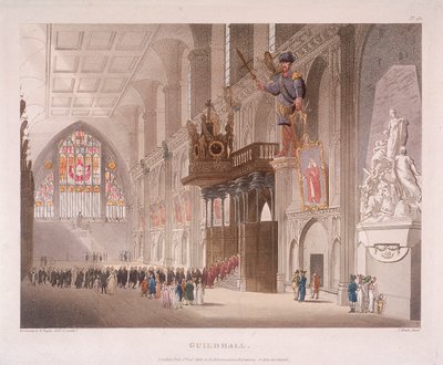 Guildhall, London, 1808 af Augustus Charles Pugin, Thomas Rowlandson