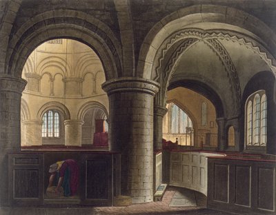 Interiør af Den Hellige Gravs Kirke, Cambridge, fra 