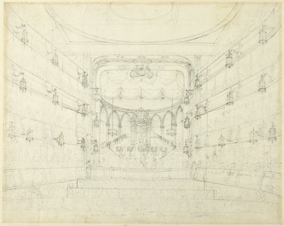 Studie til et oratorium - Covent Garden Theater, fra Microcosm of London af Augustus Charles Pugin