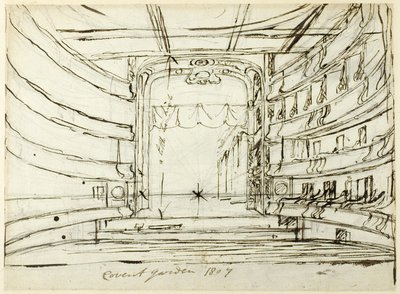 Studer for Covent Garden Theatre, fra Microcosm of London af Augustus Charles Pugin
