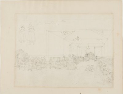 Studie til spisesal, asyl af Augustus Charles Pugin