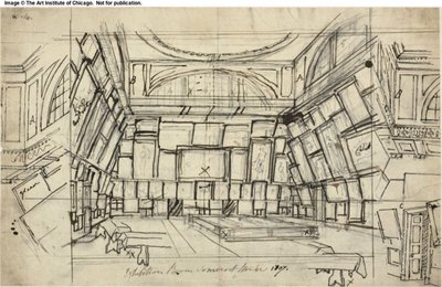 Studie for Exhibition Room, Somerset House, fra Microcosm of London af Augustus Charles Pugin