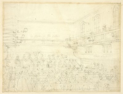 Studie til kvækermøde, fra Microcosm of London af Augustus Charles Pugin