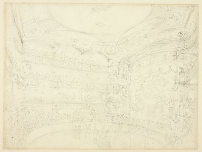 Studie for Royal Circus, fra Microcosm of London af Augustus Charles Pugin