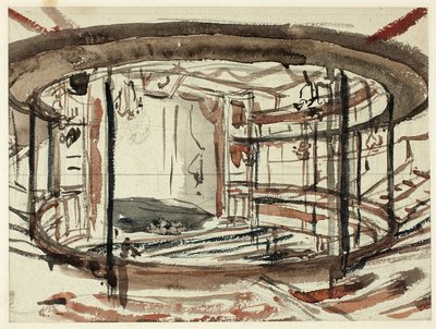 Studie til Sadlers Wells Theater af Augustus Charles Pugin