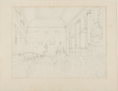 Undersøgelse for Great Hall, Bank of England af Augustus Charles Pugin