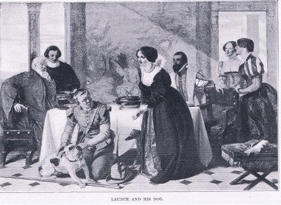 Launce og hans hund, fra The Magazine of Art 1893, Cassell and Company af Augustus Leopold Egg
