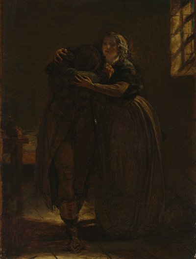 Studie til "Kom hvil i denne barm min egen ramte kære" af Augustus Leopold Egg