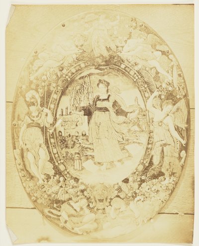 [Plade med allegorisk figur af grammatik]. af Augustus W. Franks