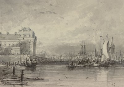 Greenwich Hospital (tegning) af Augustus Wall Callcott
