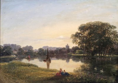 Floden ved Chiswick, ca. 1800 af Augustus Wall Callcott