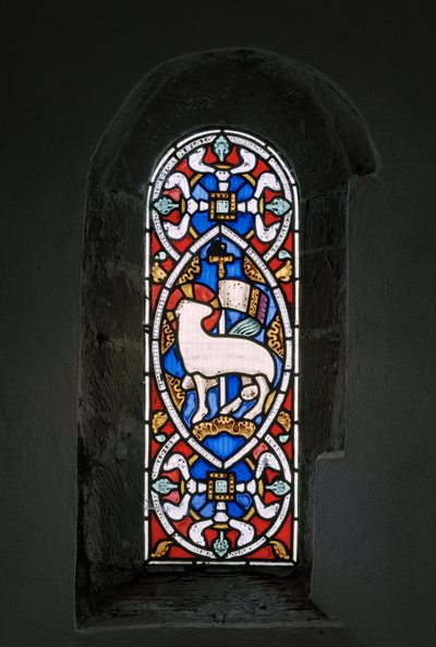 Agnus Dei, Guds lam, 1849 (farvet glas) af Augustus Welby Northmore Pugin