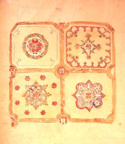 Loftsdesign til Palace of Westminster (pen & blæk og akvarel på papir) af Augustus Welby Northmore Pugin