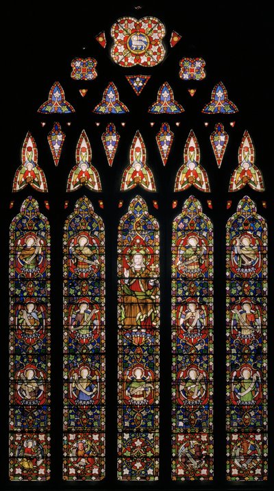 Kristus omgivet af engle, 1850 (farvet glas) af Augustus Welby Northmore Pugin