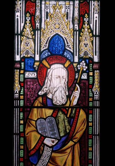 Moses, 1850 (farvet glas) af Augustus Welby Northmore Pugin