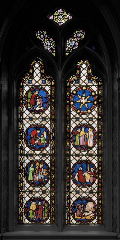 Seven Corporal Acts Of Mercy, ca. 1845 (farvet glas) af Augustus Welby Northmore Pugin