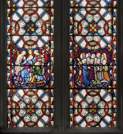 St. George Window, detalje, 1850 (farvet glas) af Augustus Welby Northmore Pugin