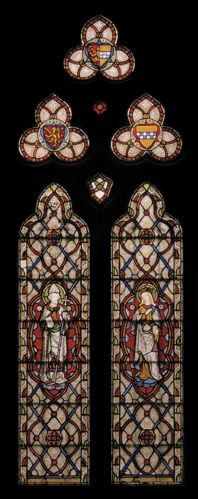 St. John of Beverley & St. Elizabeth af Ungarn, 1849 (farvet glas) af Augustus Welby Northmore Pugin
