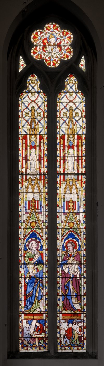 St. Luke og St. Andrew af Kreta, 1853 (farvet glas) af Augustus Welby Northmore Pugin