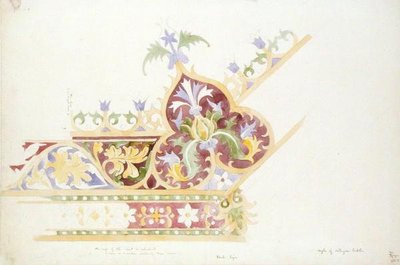 Design til en bordplade af Augustus Welby Pugin