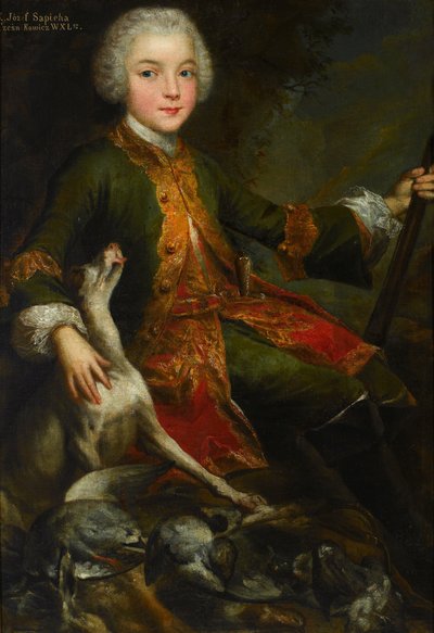 Portræt af Józef Sapieha 1737-1792, ca. 1740 af Augustyn Mirys