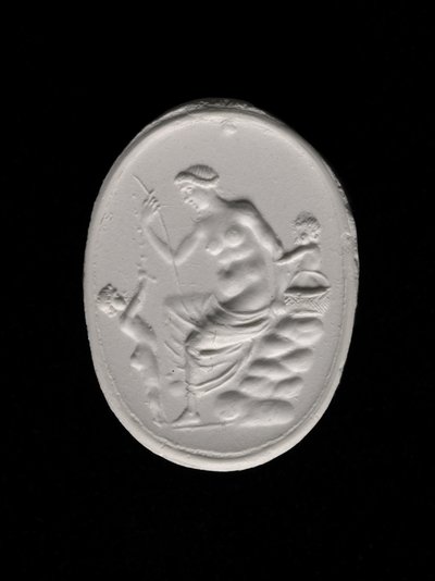 Aftryk af en ringesten forestillende Afrodite, ca. 100-70 f.Kr. (gips) af Aulos Aulos